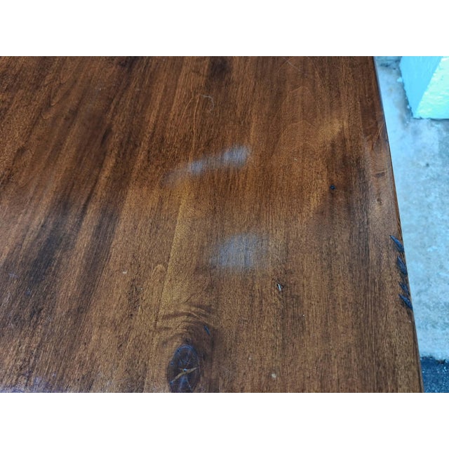 Brown Dining Table Rustic Farmhouse Style With 24" Butterfly Leaf. For Sale - Image 8 of 18