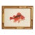 Original Handpainted Coral and Pink Fish Painting, Framed For Sale