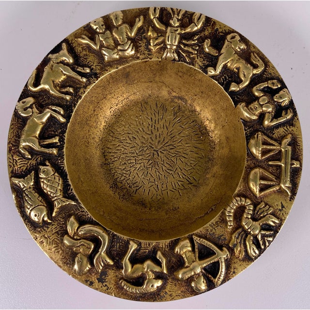 French French Bronze Vide Poche or Catch All With Zodiac Symbols For Sale - Image 3 of 7