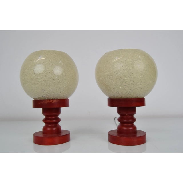 Wood Mid-Century Table Lamps by Pokrok Zilina, 1960s, Set of 2 For Sale - Image 7 of 14