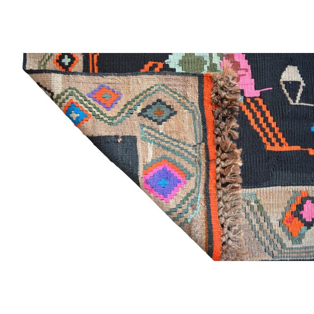 Handwoven Turkish Kilim Rug Anatolian Tribal Pink Rug - 6′5″ X 12′10″ For Sale - Image 12 of 12