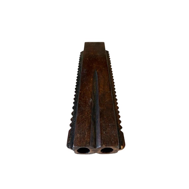 Intage Dvojnice Traditional Balkan Double Flute 6.75" H For Sale In New York - Image 6 of 9