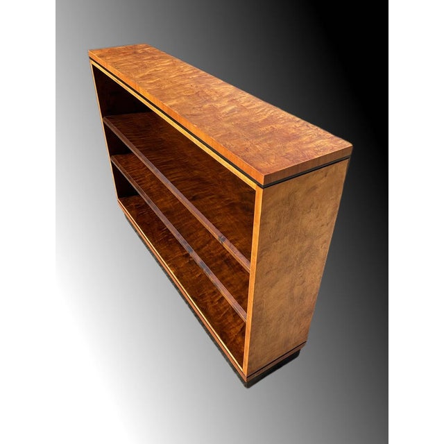 Art Deco Mahogany Open Faced Bookcase from Linköpings Möbelindustri AB, 1950s For Sale - Image 16 of 18