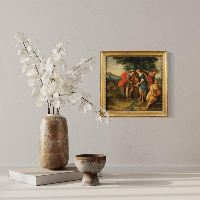 Flemish Artist, Rebecca at the Well, 1670, Oil on Panel, Framed For Sale - Image 15 of 16