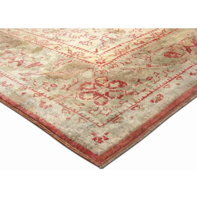 Traditional 1960s Turkish Oushak Rug For Sale - Image 3 of 5