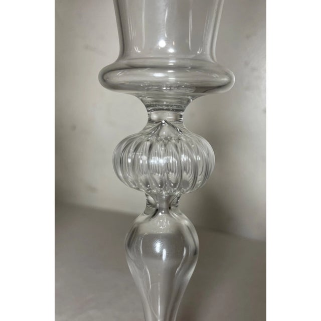 Vintage Hand Blown Italian Venetian Stemware Glass Wine Champagne Glasses - Set of 4 For Sale - Image 4 of 10