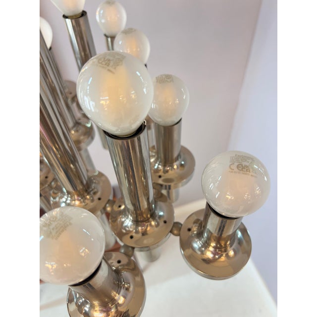 Silver Chrome Chandelier by Gaetano Sciolari for Staff For Sale - Image 8 of 11