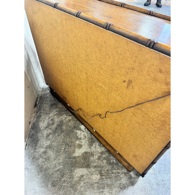 Vintage Faux Bamboo Lighted Bar Bookcase Cabinets - A Pair For Sale - Image 11 of 12