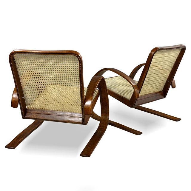 Czech Armchairs by M. Navrátil and Z. Plesník, 1949, Set of 2 For Sale - Image 6 of 12