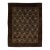 Modern Moroccan Style Handmade Geometric Dark Brown Wool Rug For Sale