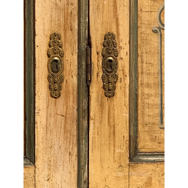 Early 19th Century Italian Neoclassic Painted Armoire For Sale - Image 4 of 17