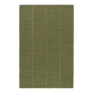 Rug & Kilim’s Contemporary Kilim in Green With Beige Accents For Sale