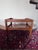 Vintage Georgian Style Two-Tier Mahogany Side Table 26” Height, Scalloped Apron Edge, Tea Table For Sale - Image 9 of 12
