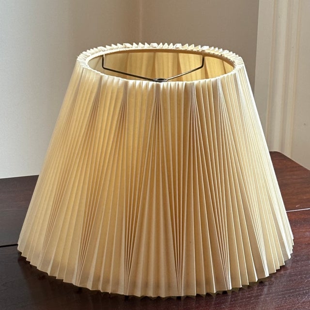 Mid-20th Century Inverted Knife Pleated Lamp Shade For Sale - Image 11 of 12
