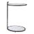 Ciro Metal & Mirrored Accent Table, Black For Sale