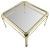 Italian Coffee Table in Brass and Glass by Mauro Lipparini, 1970s For Sale