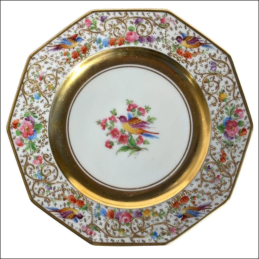 Late 19th Century Ambrosius Lamm Antique Dresden Hand Decorated
