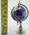 Vintage Italian Silver & Porcelain Rotating Globe Large Figurine Made in Tuscany For Sale - Image 11 of 11