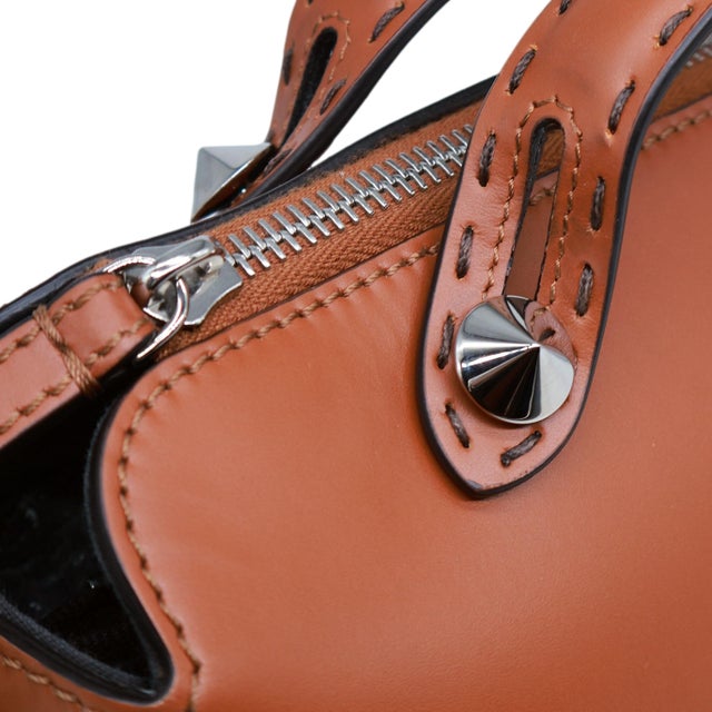 Animal Skin Fendi "By the Way" Medium Brown Leather Calfskin Boston Crossbody Bag, 2022. For Sale - Image 7 of 18