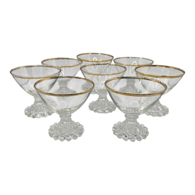 Vintage Anchor Hocking Berwick “Boopie” Champagne Coupes - A Set of 8 For Sale