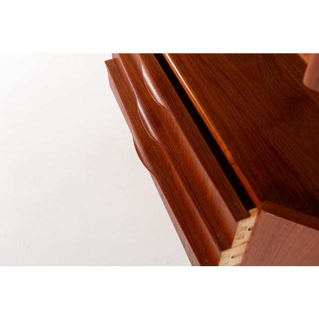 Brown Vintage Danish Teak Cabinet with Drawer, 1960s For Sale - Image 8 of 17