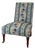 Antique Napoleon Slipper Chair, Decor Barbares Fabric For Sale