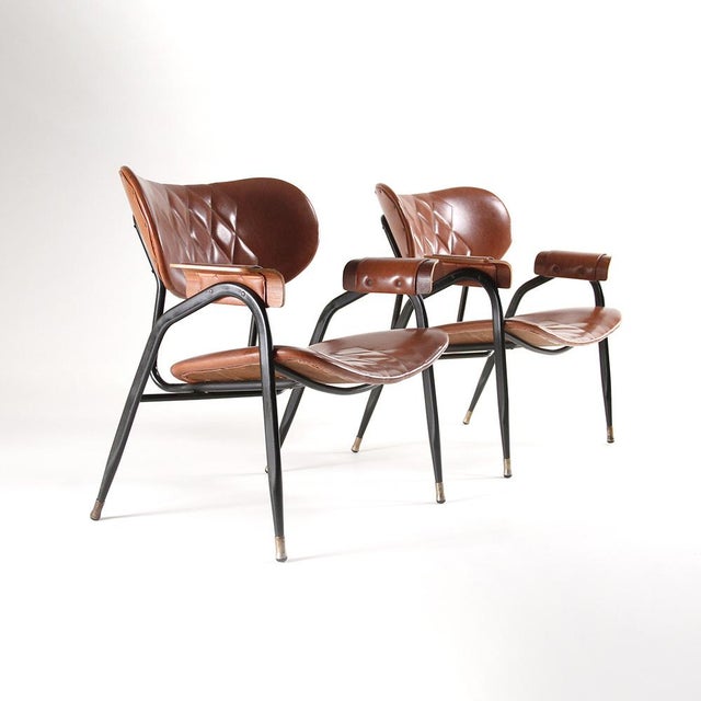 Armchairs by Gastone Rinaldi for Rima, 1950s, Set of 2 For Sale - Image 3 of 15