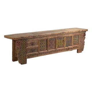 Chinese Carved Gansu Sideboard by Amaru For Sale
