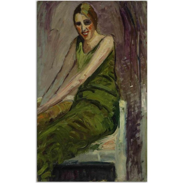 Antonio Feltrinelli, Woman, 1930s, Oil Painting on Board, Framed For Sale - Image 4 of 4