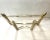 1980's Designer Brass and Wood Elephant Trunk Style Console Table Base For Sale In Philadelphia - Image 6 of 7
