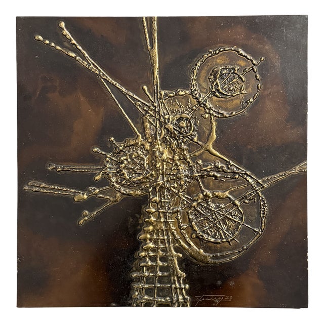 Manfred Jung, Abstract Composition, 1979, Enameled Metal Print For Sale