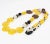 Angela Caputi Extra-Long Necklace Faux-Wood and Textured Yellow Resin Beads For Sale - Image 9 of 12
