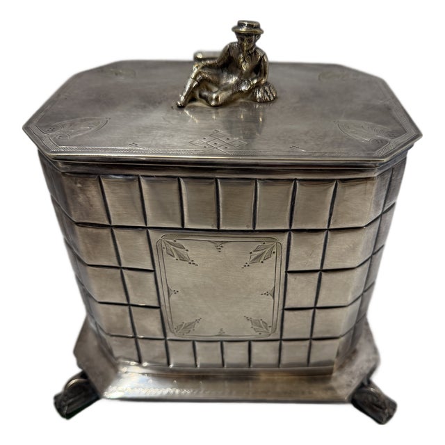 Jonas Bowen & Son 1880 Victorian Silver Plated Biscuit or Trinket Box For Sale