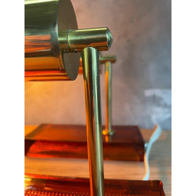 Vintage Amber Glass Wall Lamps, Denmark, 1970s, Set of 2 For Sale - Image 6 of 9