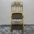 Vintage Italian Chiavari Chair in Brass with Yellow Velvet Upholstery, 1950s For Sale - Image 11 of 12