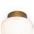 Traditional Regina Andrew Parker Alabaster Flush Mount, Natural Brass For Sale - Image 3 of 6