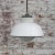 Vintage Industrial White Enamel, Cast Iron & Porcelain Pendant Light, 1950s For Sale - Image 6 of 7