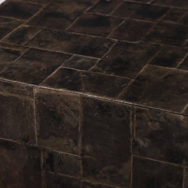 Early 21st Century A Mica Covered Console Table, in the Manner of Jean-Michel Frank. For Sale - Image 5 of 6