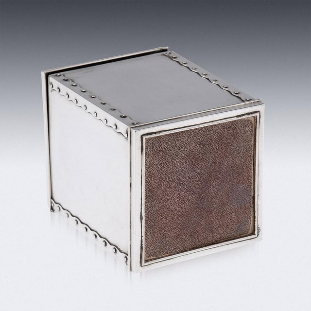 19th Century Indian Solid Silver Tea Chest Shaped Caddy for Hamilton & Co, 1860 For Sale - Image 6 of 14