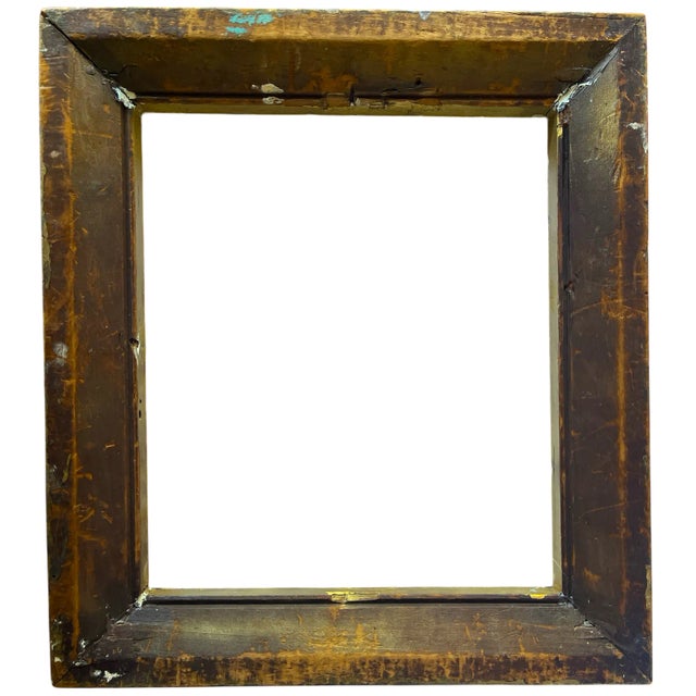 Wood Antique Louis XVI Giltwood Frame With Shell & Garland Detailing, 19th Century For Sale - Image 7 of 12