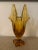 Mid-Century Modern Mid-Century Modern Fenton Large Amber Glass Footed Swung Vase For Sale - Image 3 of 10