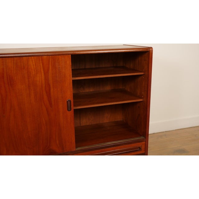 Vintage Danish Teak Highboard For Sale - Image 5 of 10