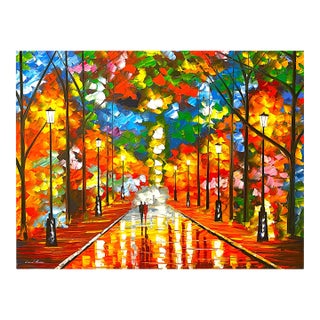 Leonid Afremov Original Oil Painting Large 46" Colorful Impressionism Art Signed For Sale