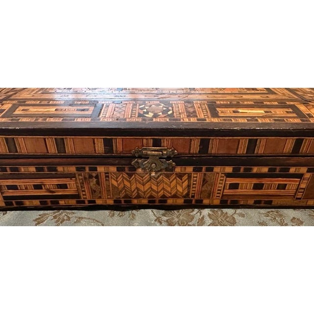 Early 20th Century Middle Eastern Moorish Mosaic Micro Marquetry Inlay Jewelry Box For Sale In San Diego - Image 6 of 18