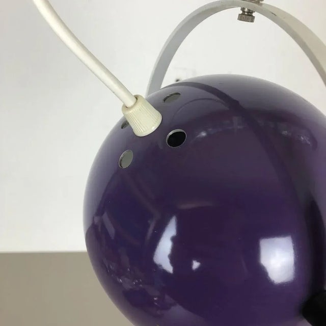 Adjustable Pop Art Panton Style Hanging Light with Purple Spot, Germany, 1970s For Sale - Image 11 of 13