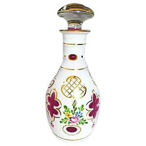 Vintage Hand Painted Floral Pink Decanter