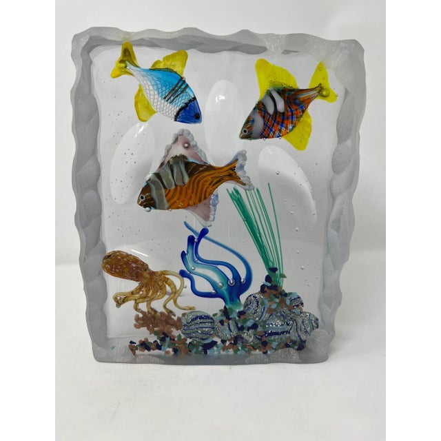 2010s Price Reduced $1,000. Now Only $1,695! Large Murano Glass Aquarium For Sale - Image 5 of 6