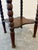 Wood Vintage French Oak Bobbin Leg Table W/Moroccan Brass Top For Sale - Image 7 of 12