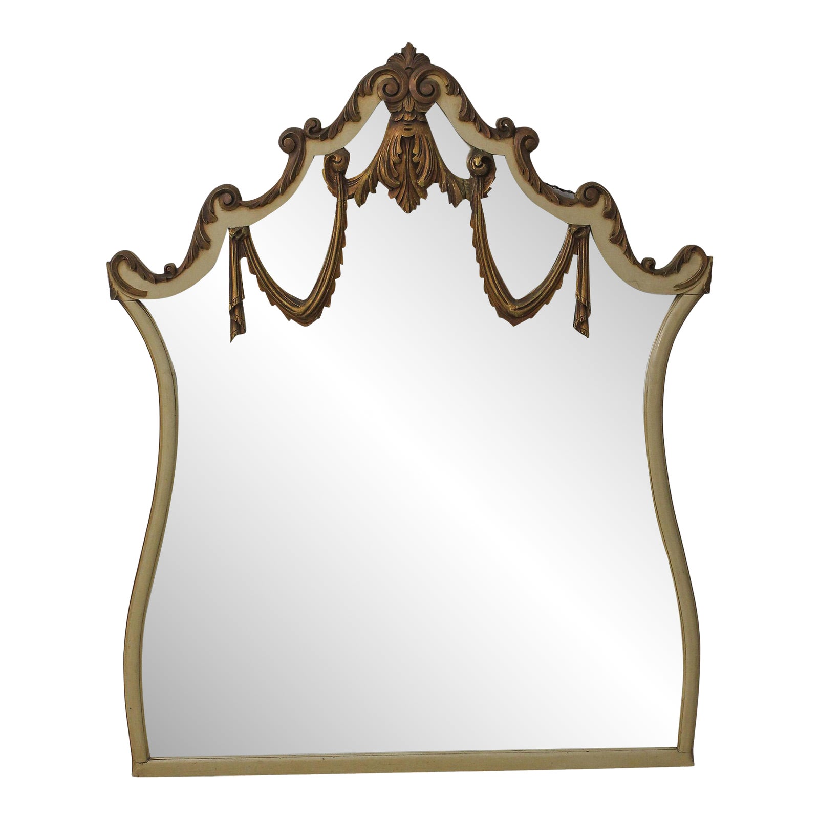 Vintage 1930s Painted Finish Over Mantle Mirror Chairish