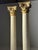 A pair of large 18th-century columns with hand-carved gilded capitals. From the private spanish collection of rita...